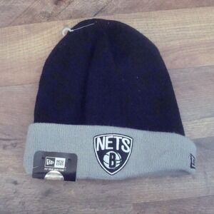 BROOKLYN NETS NEW ERA BEANIE TOBOGGAN KNIT HAT CAP VINTAGE 00S Y2K W1